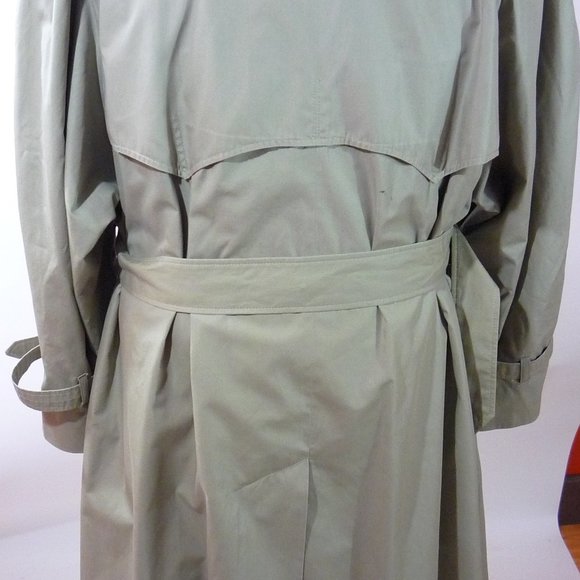 AQUASCUTUM Mens Trench Coat 38 short Aqua 5 Water - Picture 8 of 9